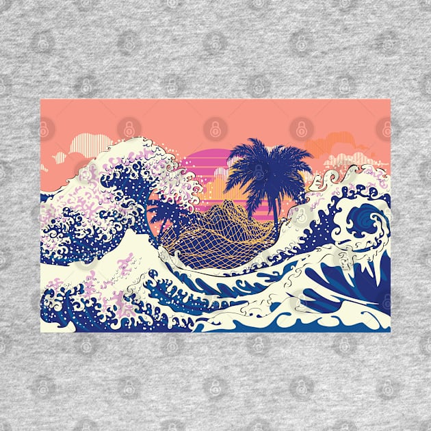 The great wave and Palms by AnnArtshock